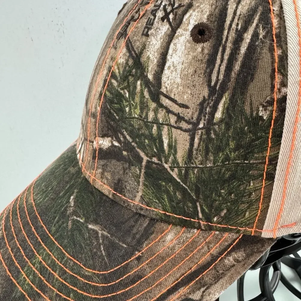 H3 Headwear Baseball Cap Realtree Camouflage Beige Orange SnapBack One Size‎ EUC